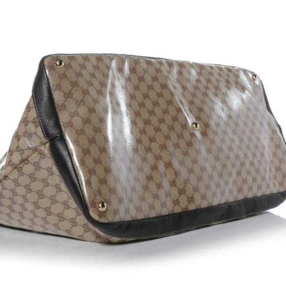 Gucci Coated Monogram Canvas Large Travel Tote Shoulder Bag - Picture 4 of 7